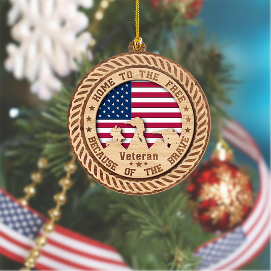 Home To The Free - Patriotic Christmas Ornaments