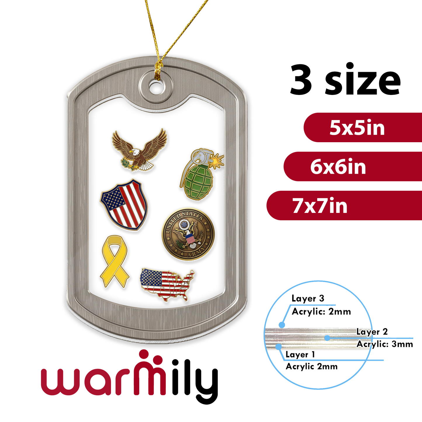 Personalized Keepsake for My Deployed Hero | Military Shaker Ornament