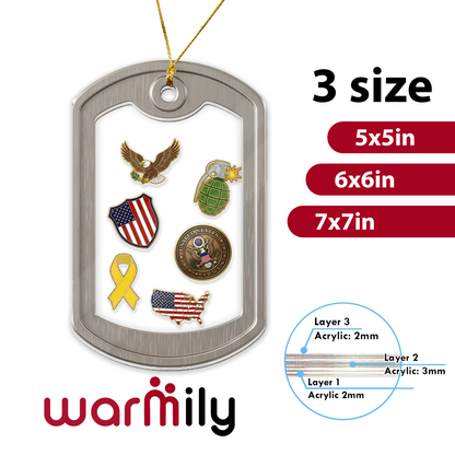 Personalized Keepsake for My Deployed Hero | Military Shaker Ornament