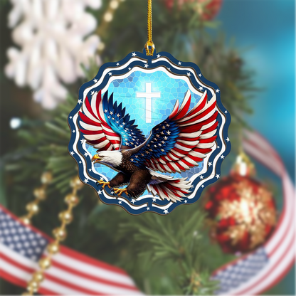 American Eagle Suncatcher Christmas Ornaments