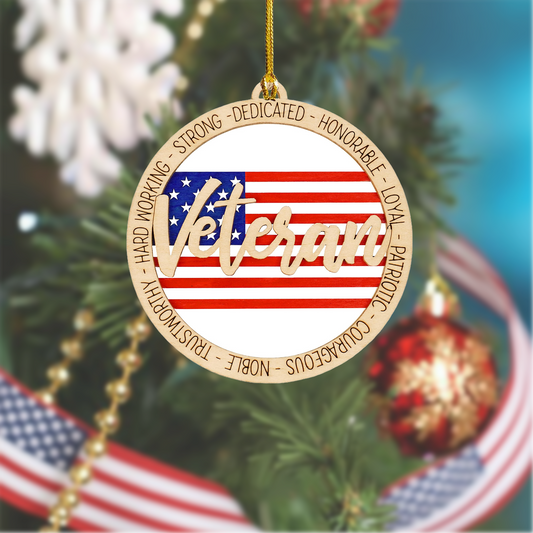 US Veteran Christmas Ornament - Army Veteran Gift