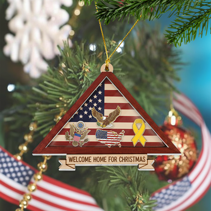 Personalized 'A Hero's Honor' Folded Flag Ornament | Custom Name Memorial & Veteran Keepsake