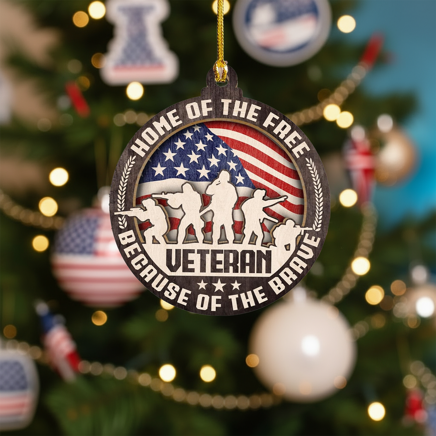 Home Of The Free - Patriotic Christmas Ornaments