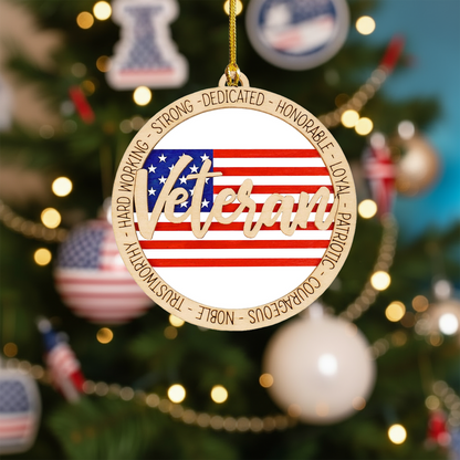 US Veteran Christmas Ornament - Army Veteran Gift