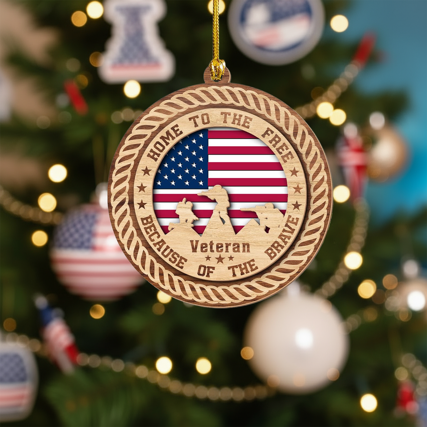 Home To The Free - Patriotic Christmas Ornaments