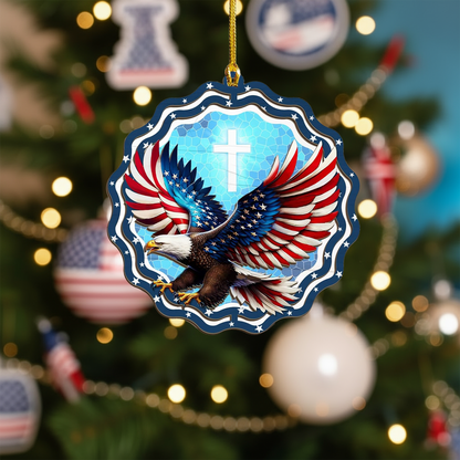 American Eagle Suncatcher Christmas Ornaments