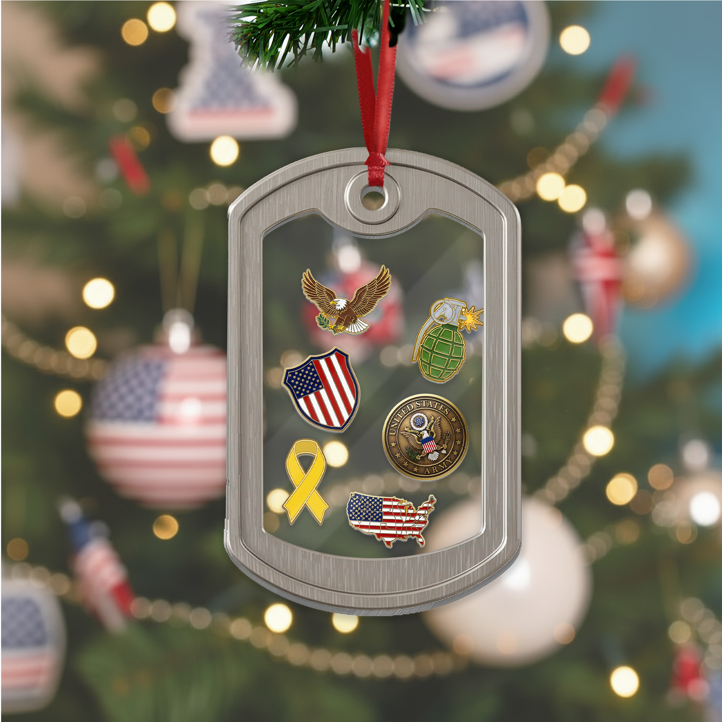 Personalized Keepsake for My Deployed Hero | Military Shaker Ornament
