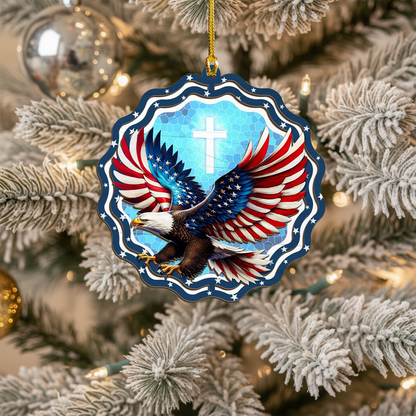 American Eagle Suncatcher Christmas Ornaments