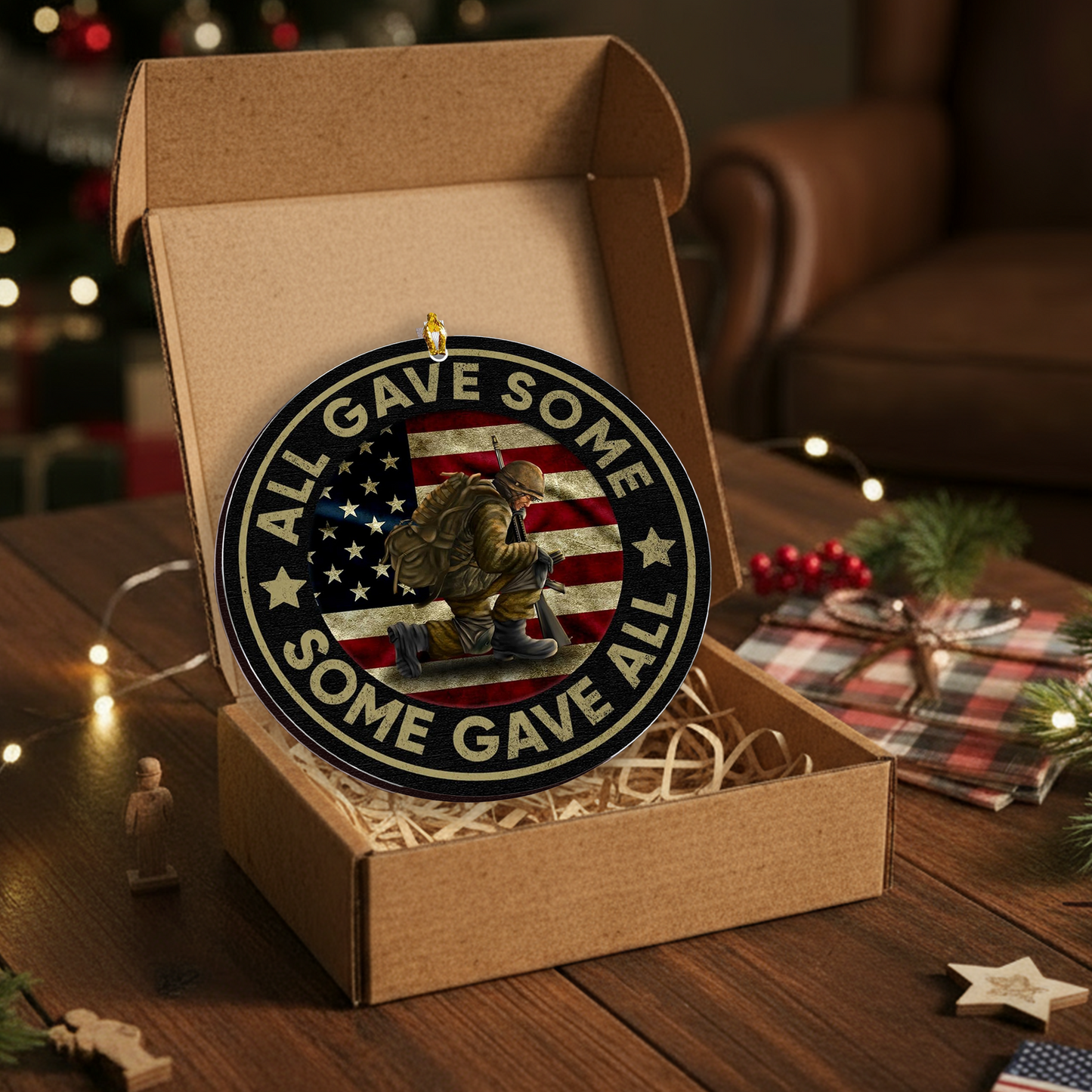 All Gave Some Wooden Christmas Ornaments for Tree Decorations