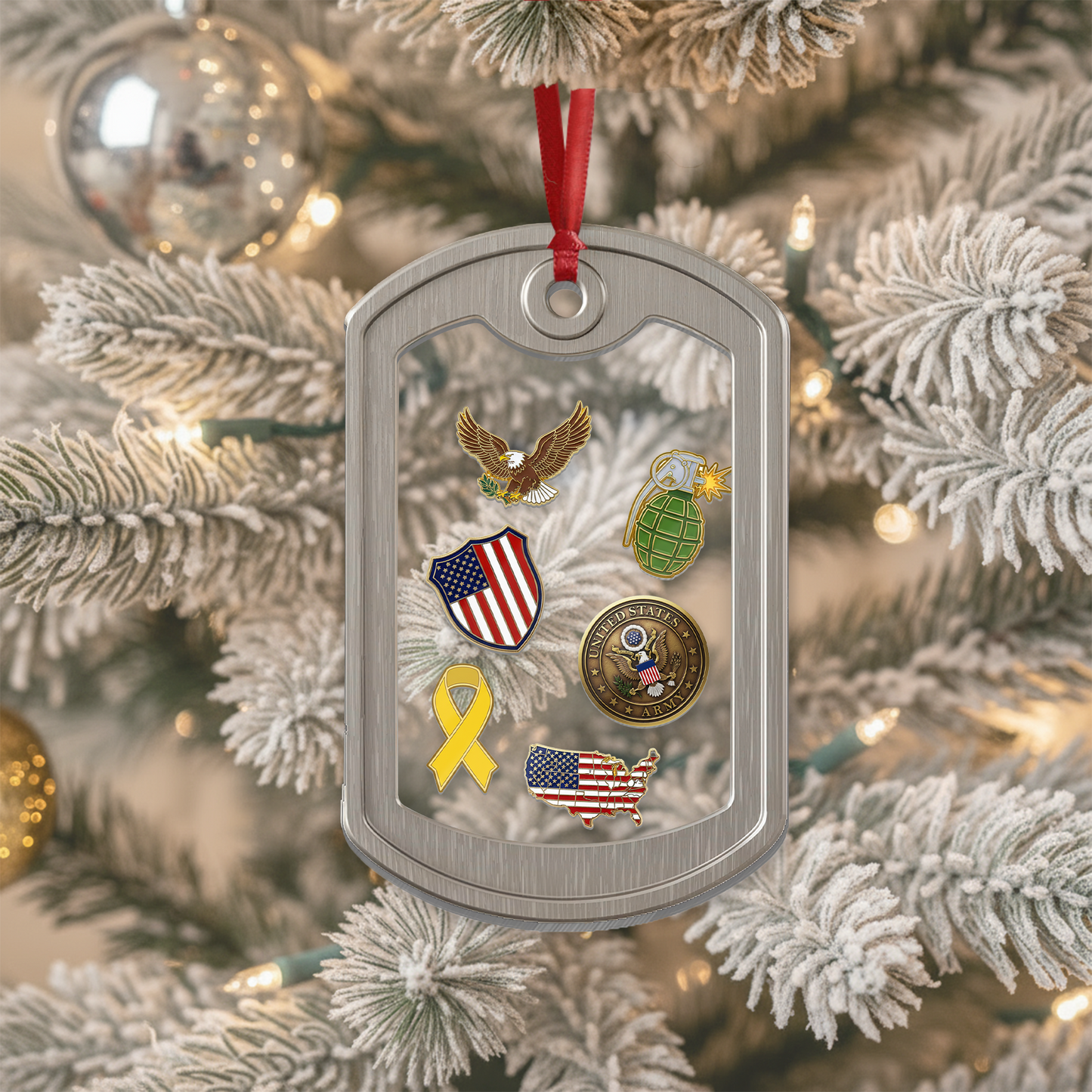Personalized Keepsake for My Deployed Hero | Military Shaker Ornament