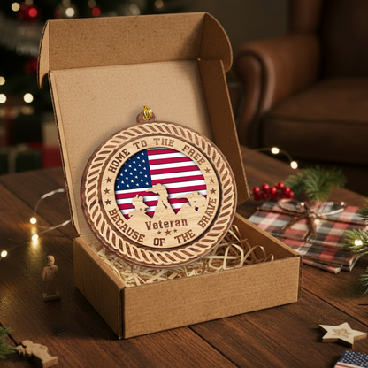 Home To The Free - Patriotic Christmas Ornaments