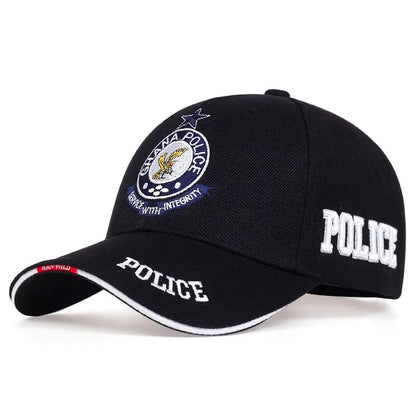 Int'l Police Force Style Cap | Embroidered Eagle Emblem & 'POLICE' Text
