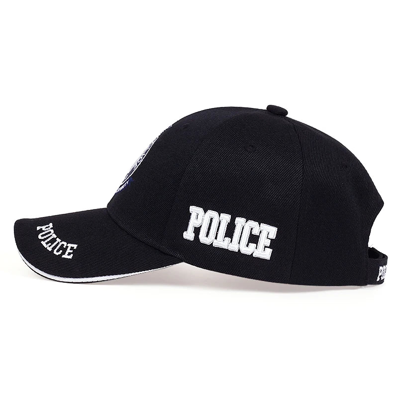 Int'l Police Force Style Cap | Embroidered Eagle Emblem & 'POLICE' Text