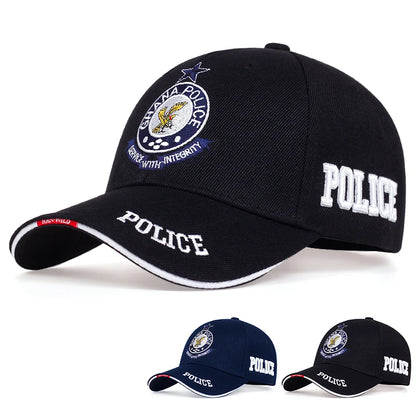Int'l Police Force Style Cap | Embroidered Eagle Emblem & 'POLICE' Text