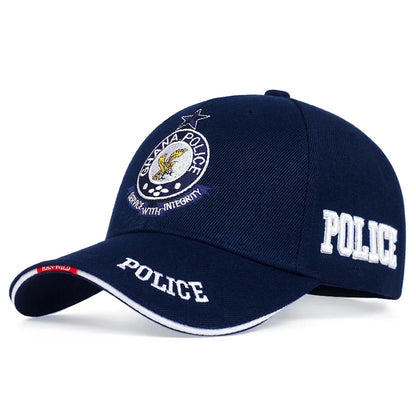 Int'l Police Force Style Cap | Embroidered Eagle Emblem & 'POLICE' Text