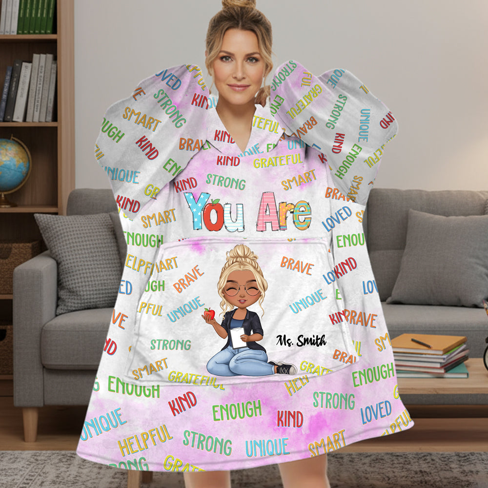You Are Teacher Hoodie Blanket