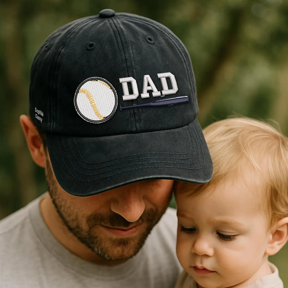 Custom Embroidered DAD Hat | Personalized Names & Year | Vintage Cap