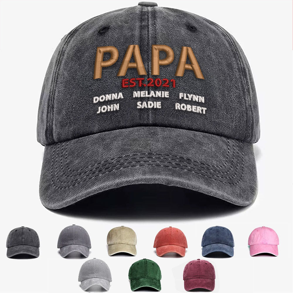 Dad Papa Vintage Style Embroidered Cap LANT1035