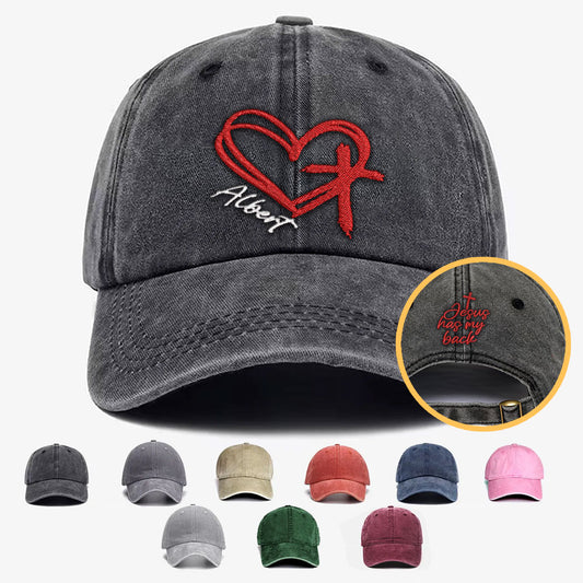 Jesus Has My Back Embroidered Cap LANT1038