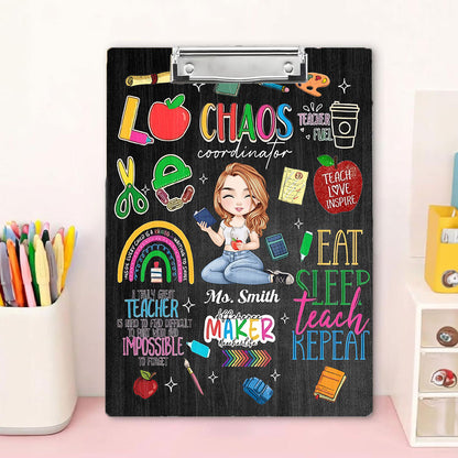 Teach Love Inspire Wood Clipboard With Clip