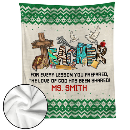 Every Lesson The Love Of God Teacher Blanket