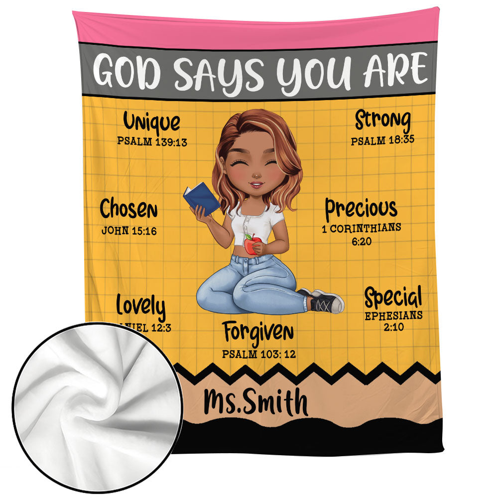 God Says You Are Teacher Blanket