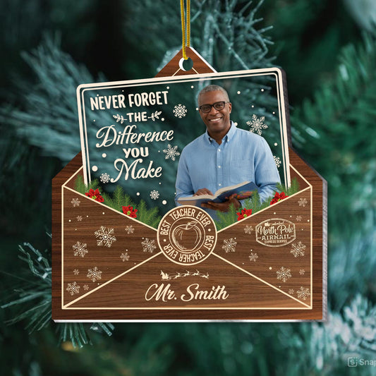 Never Forget The Difference You Make Acrylic Ornament