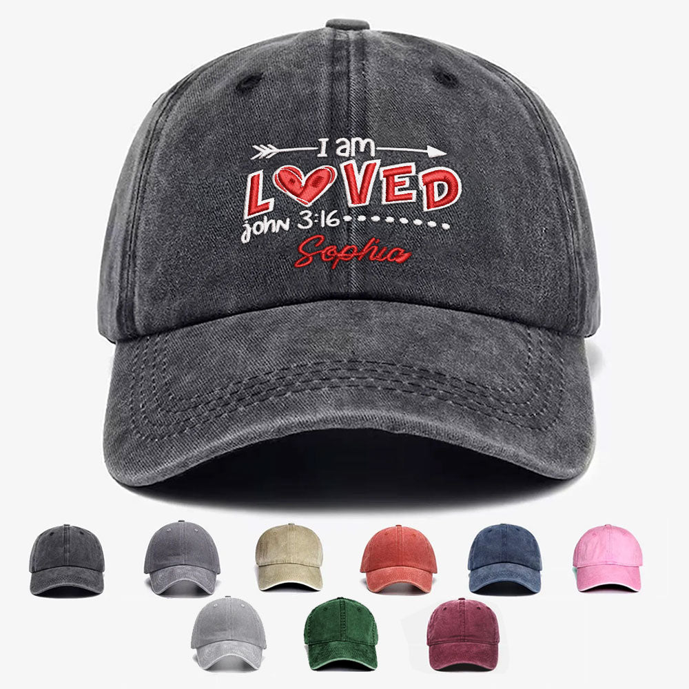 I Am Loved Embroidered Cap LANT1040