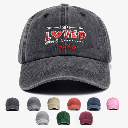 I Am Loved Embroidered Cap LANT1040