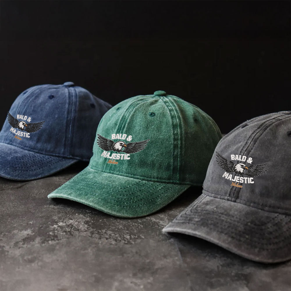 Bald And Majestic Embroidered Cap LANT1042