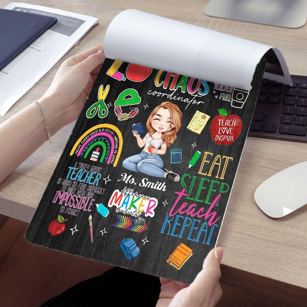 Teach Love Inspire Wood Clipboard With Clip