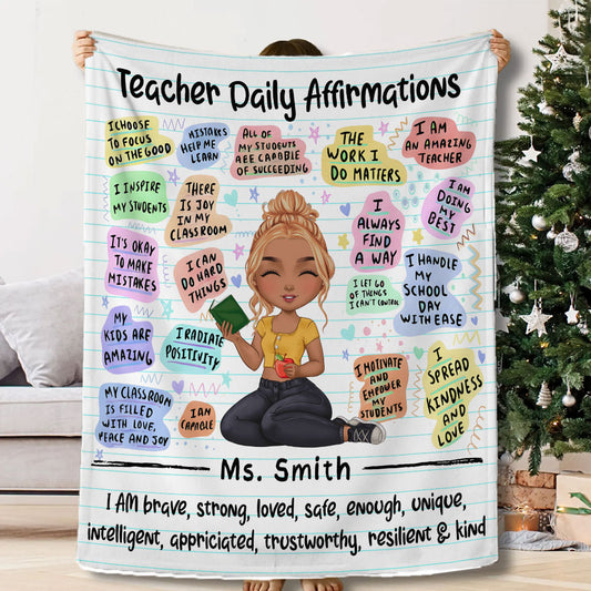 Teacher Daily Affirmations Blanket