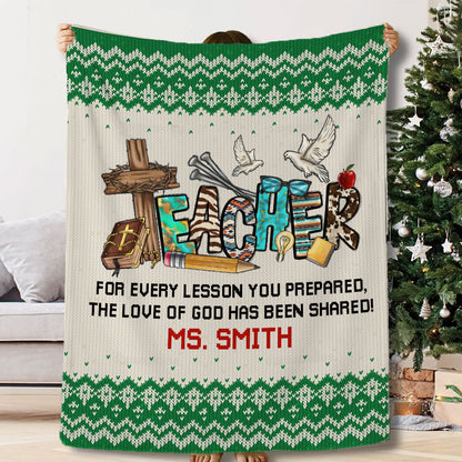 Every Lesson The Love Of God Teacher Blanket