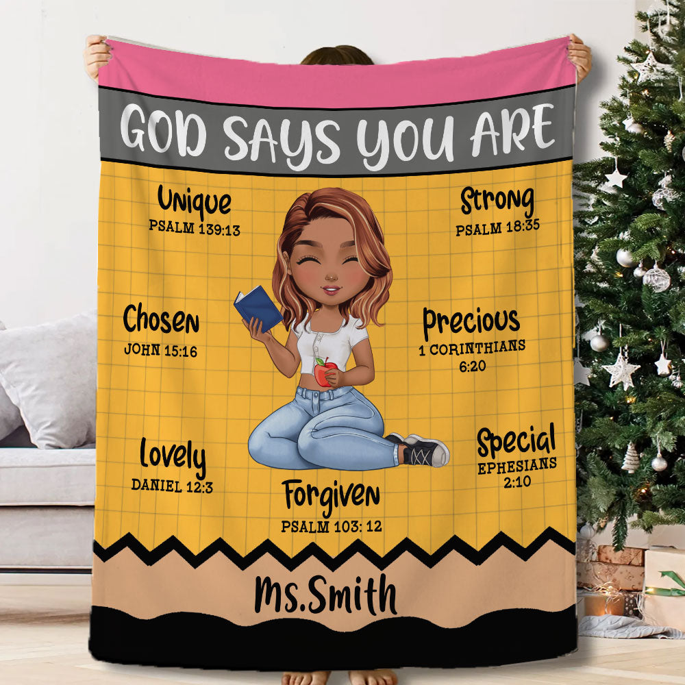 God Says You Are Teacher Blanket