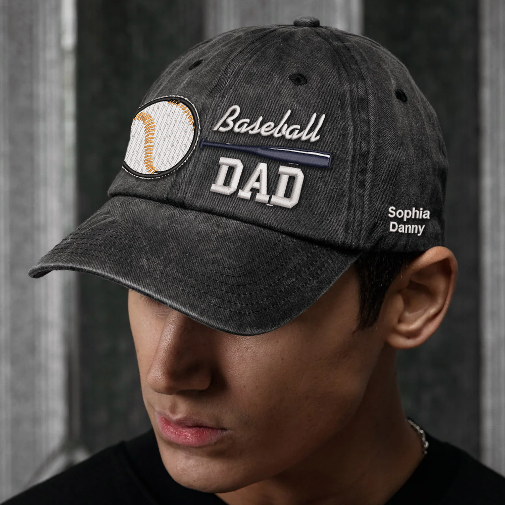 Custom Embroidered Baseball DAD Hat | Personalized Names & Year | Vintage Cap