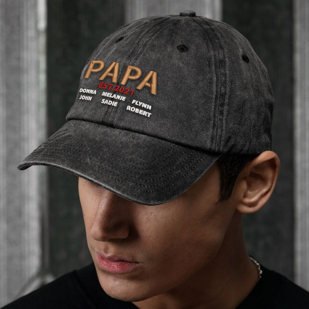 Dad Papa Vintage Style Embroidered Cap LANT1035