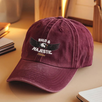 Bald And Majestic Embroidered Cap LANT1042