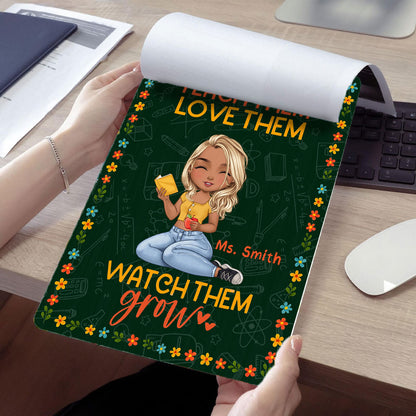 Teach Love Watch Grow Teacher Wood Clipboard With Clip