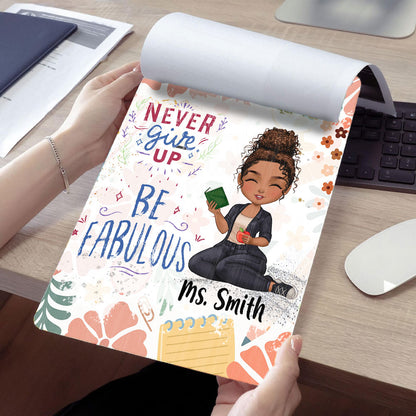 Be Fabulous Teacher Wood Clipboard With Clip