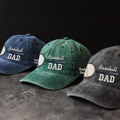 Custom Embroidered Baseball DAD Hat | Personalized Names & Year | Vintage Cap