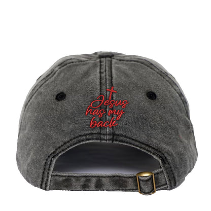 Jesus Has My Back Embroidered Cap LANT1038