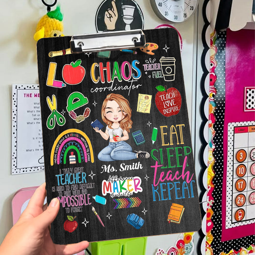 Teach Love Inspire Wood Clipboard With Clip