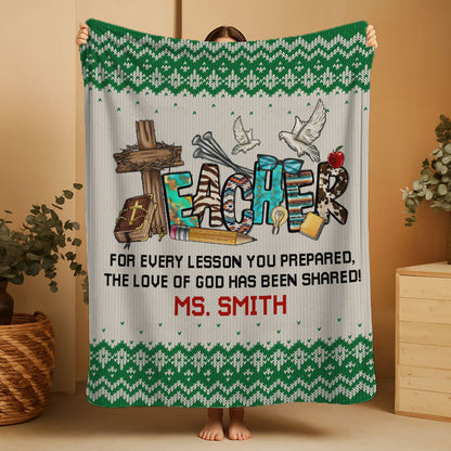 Every Lesson The Love Of God Teacher Blanket