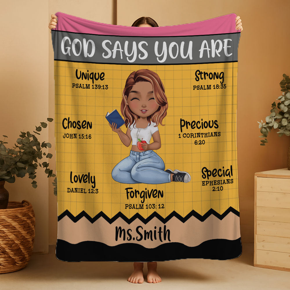 God Says You Are Teacher Blanket
