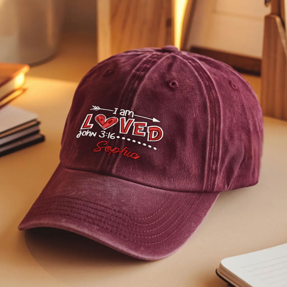 I Am Loved Embroidered Cap LANT1040