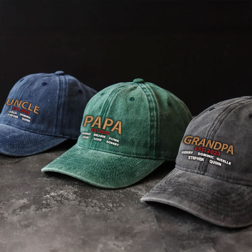 Dad Papa Vintage Style Embroidered Cap LANT1035