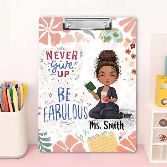 Be Fabulous Teacher Wood Clipboard With Clip