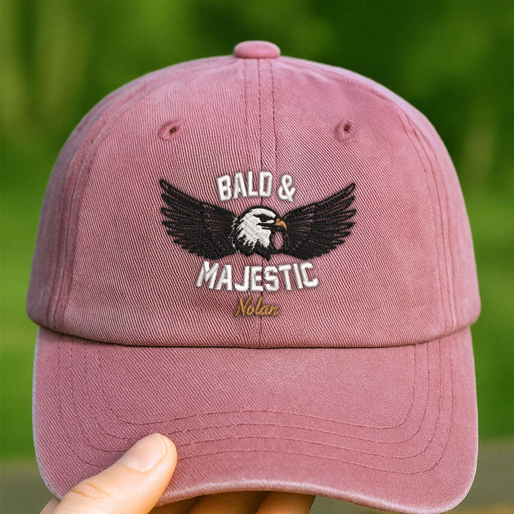 Bald And Majestic Embroidered Cap LANT1042