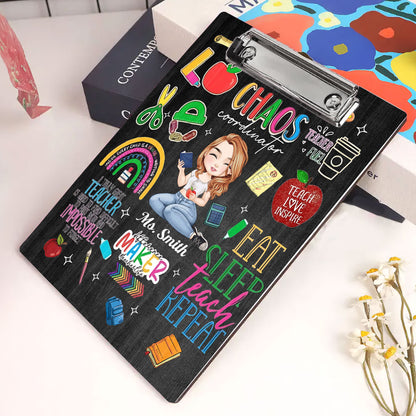Teach Love Inspire Wood Clipboard With Clip