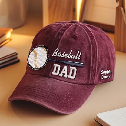 Custom Embroidered Baseball DAD Hat | Personalized Names & Year | Vintage Cap